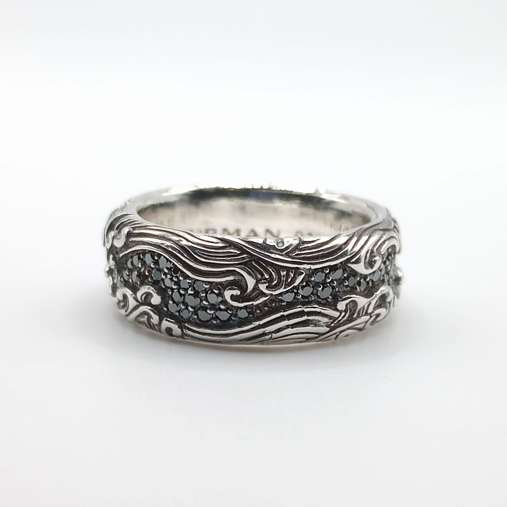 David Yurman Intricate Silver Men's Band - Picture 10 of 10